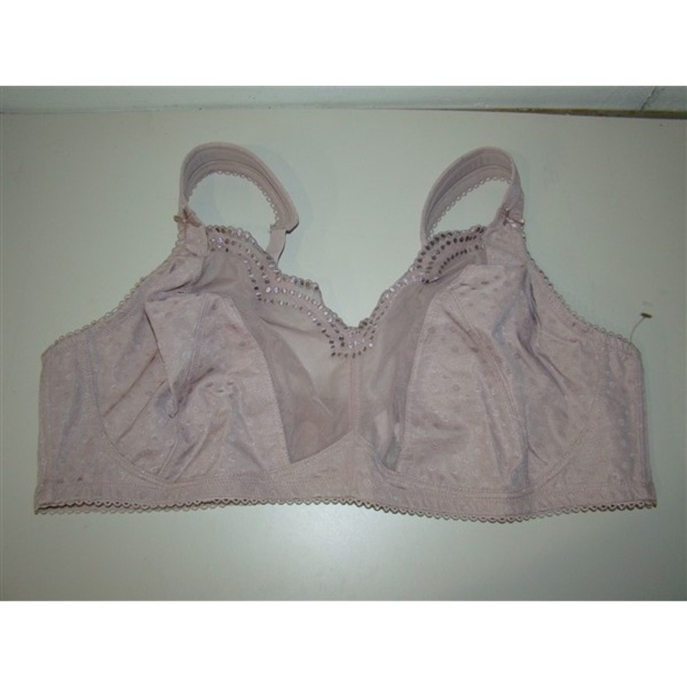 NWOT Comfort Choice 42C Feminine Wireless Gel Strap Bra Taupe 120688
